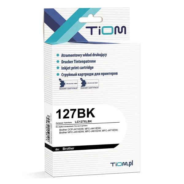 Ti-B127BK Tusz Tiom do Brother 127BK | LC127XLBK | 1200 str. | black