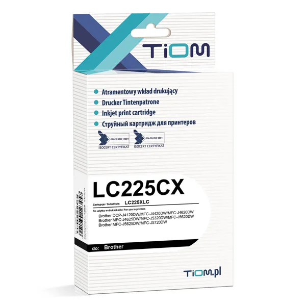 Ti-B225CX Tusz Tiom do Brother LC225CX | LC225XLC | 1200 str. | cyan