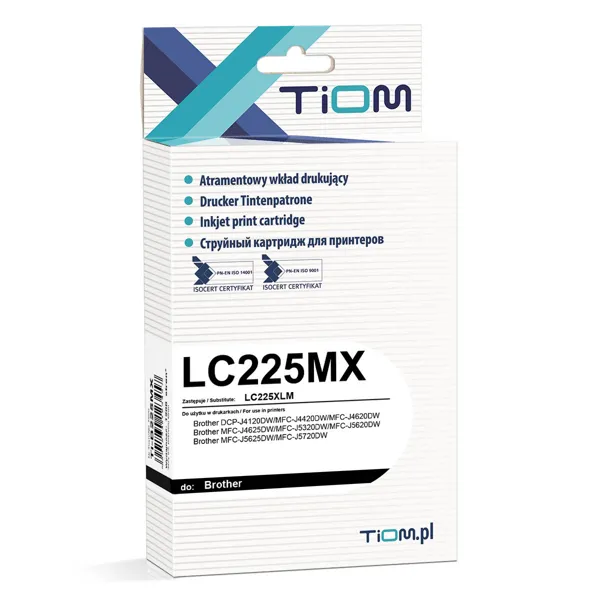 Ti-B225MX Tusz Tiom do Brother LC225MX | LC225XLM | 1200 str. | magenta